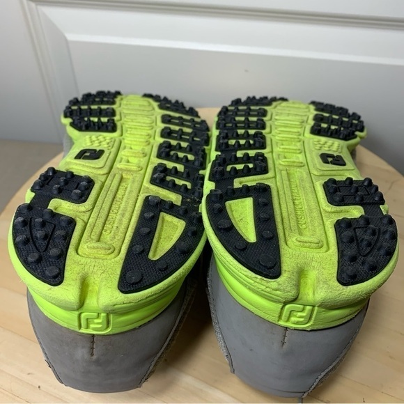 Footjoy Superlites Golf Sneakers Men's 10 w Gray Green Spikeless Shoes 58118 - Picture 9 of 14
